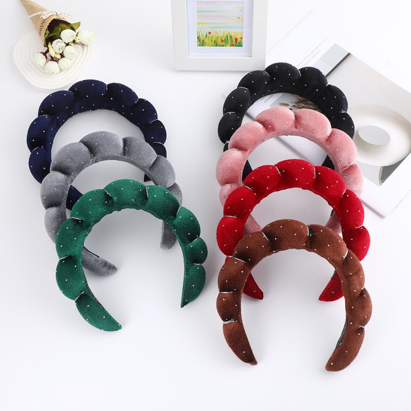 Eco Sponge - Velvet Rhinestone Esponja Hair Band, Premium