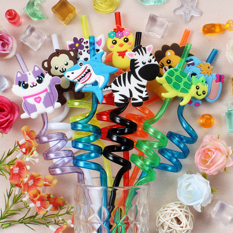 Reusable Straw - Conjunto de 6 Canudos Temáticos de