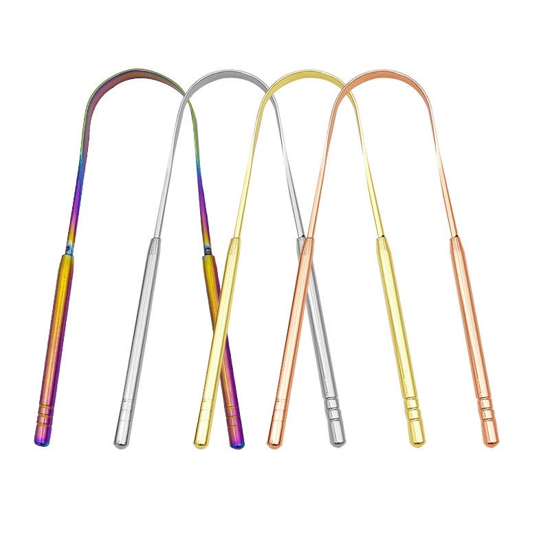 Bamboo Toothbrush - Raspador de língua de aço inoxidável,