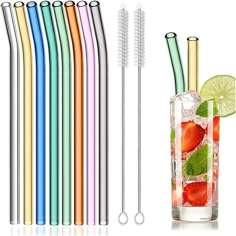 Reusable Straw - Canudos de vidro reutilizáveis, canudos ecológicos