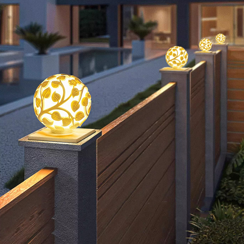 Luzes de coluna para exterior, - Solar Garden Light avaliação e preço