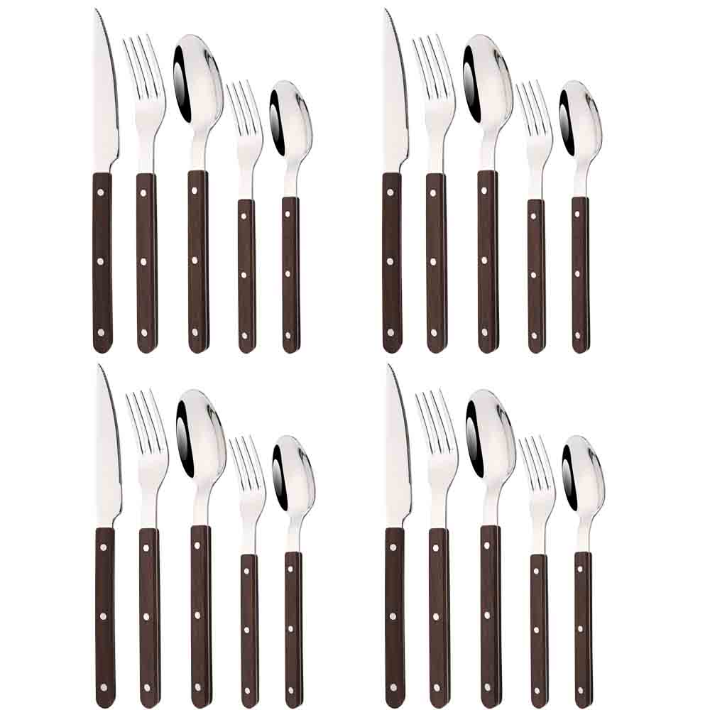 5/20 pçs imitação de madeira p - Bamboo Cutlery avaliação e preço