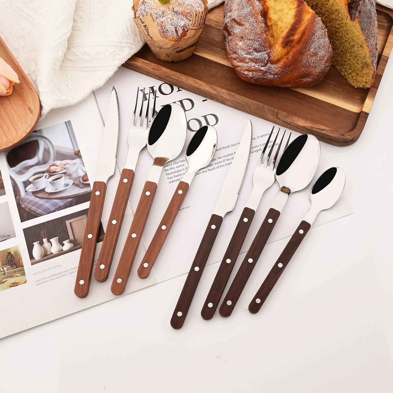 5/20 pçs imitação de madeira p - Bamboo Cutlery avaliação e preço