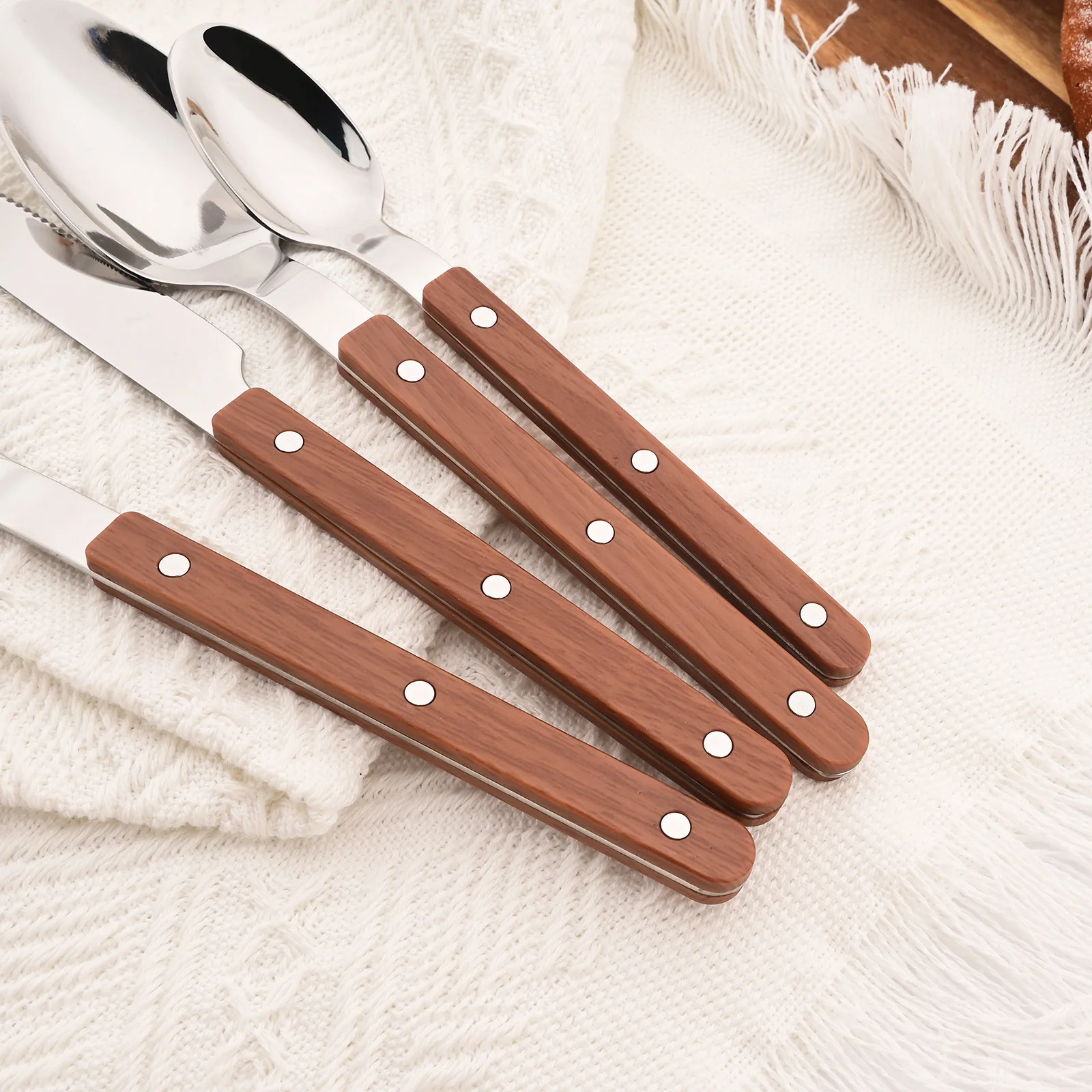5/20 pçs imitação de madeira p - Bamboo Cutlery avaliação e preço