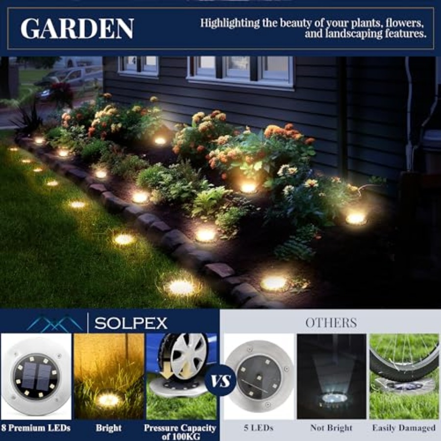 Luzes Solares de Solo, Luzes S - Solar Garden Light avaliação e preço