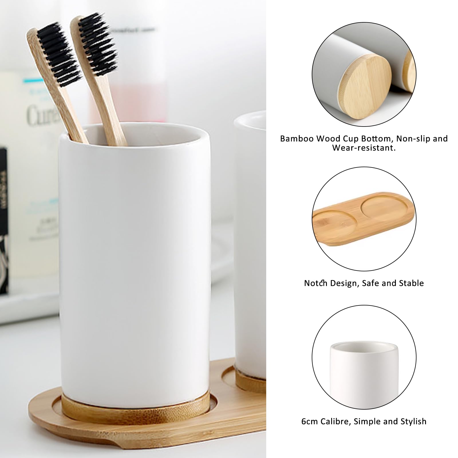 Conjunto de banheiro de cerâmi - Bamboo Toothbrush avaliação e preço