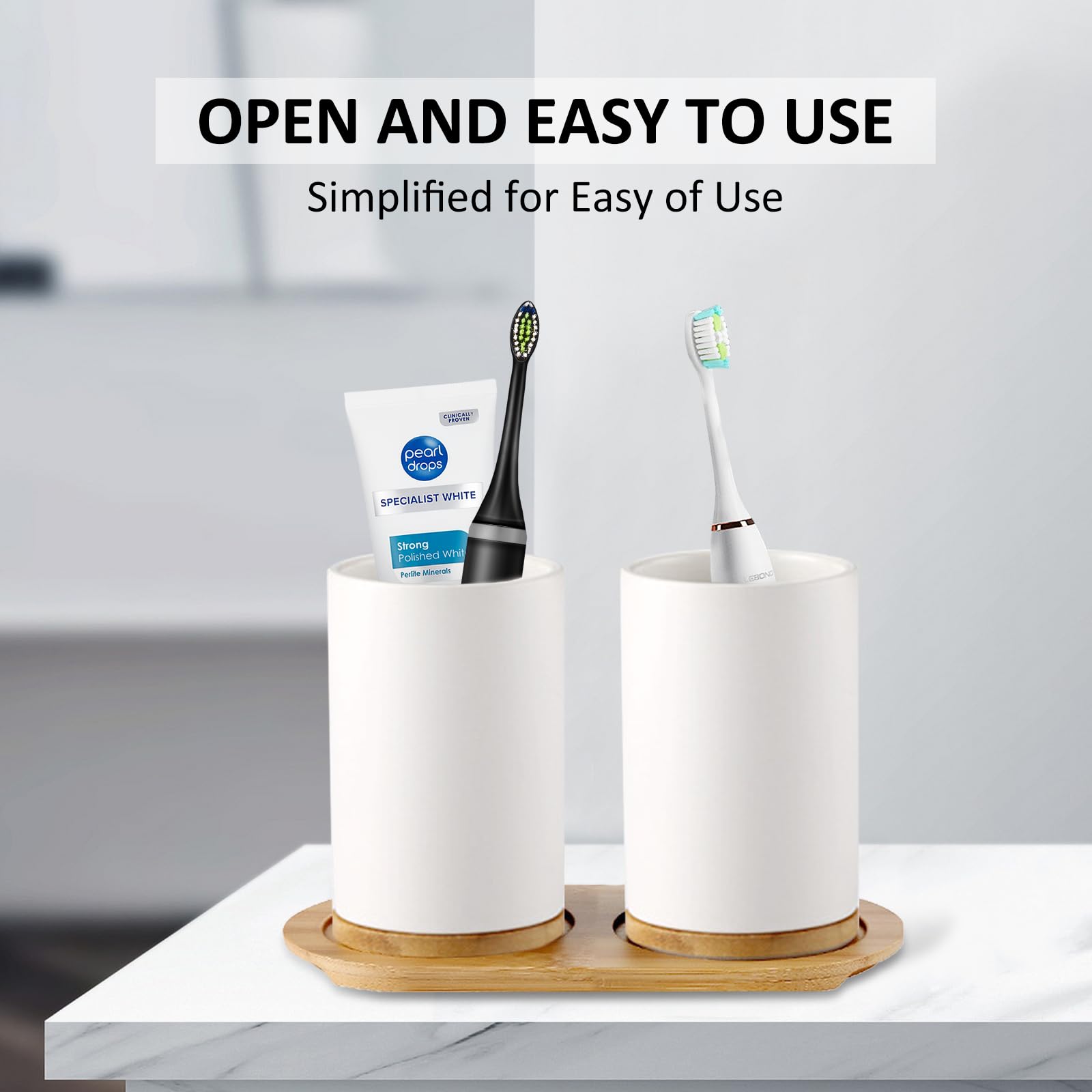 Conjunto de banheiro de cerâmi - Bamboo Toothbrush avaliação e preço
