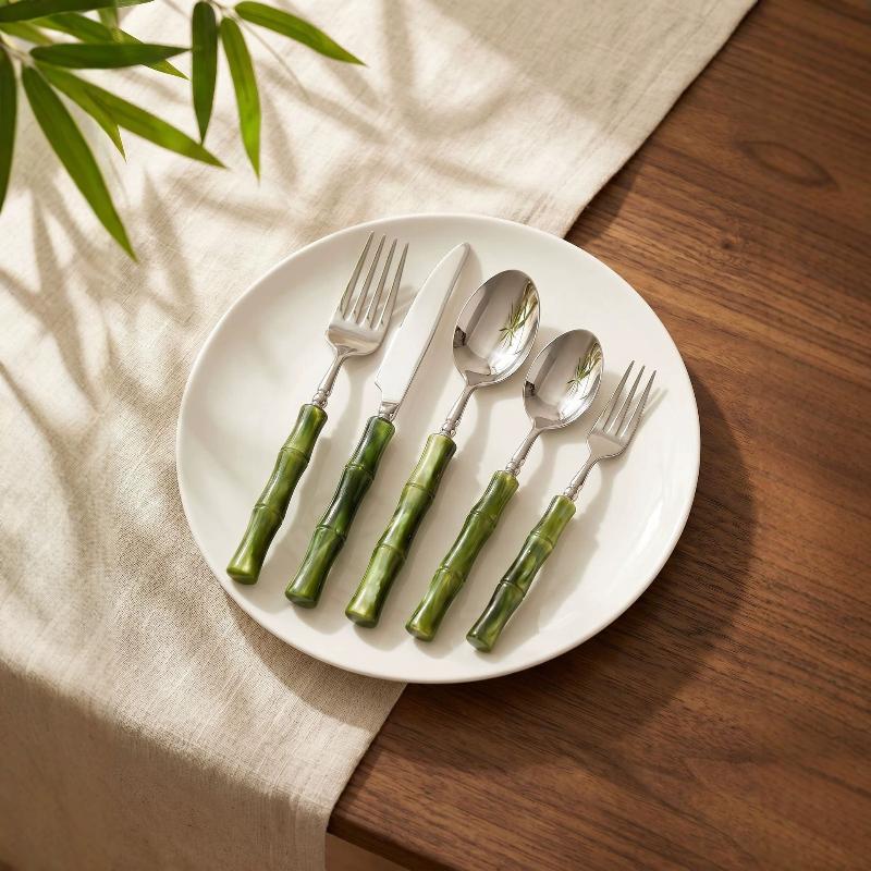 Talheres de Aço Inoxidável 304 - Bamboo Cutlery avaliação e preço